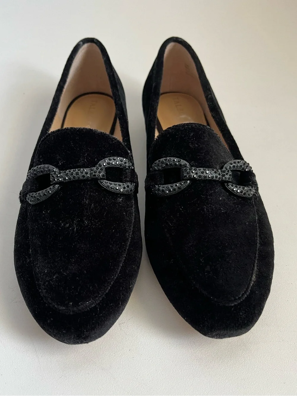Talbots Black Velvet Ryan Pave Bit Loafers Size 8.5